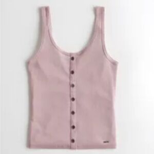 Hollister Button-front Ribbed Layering Tank Small